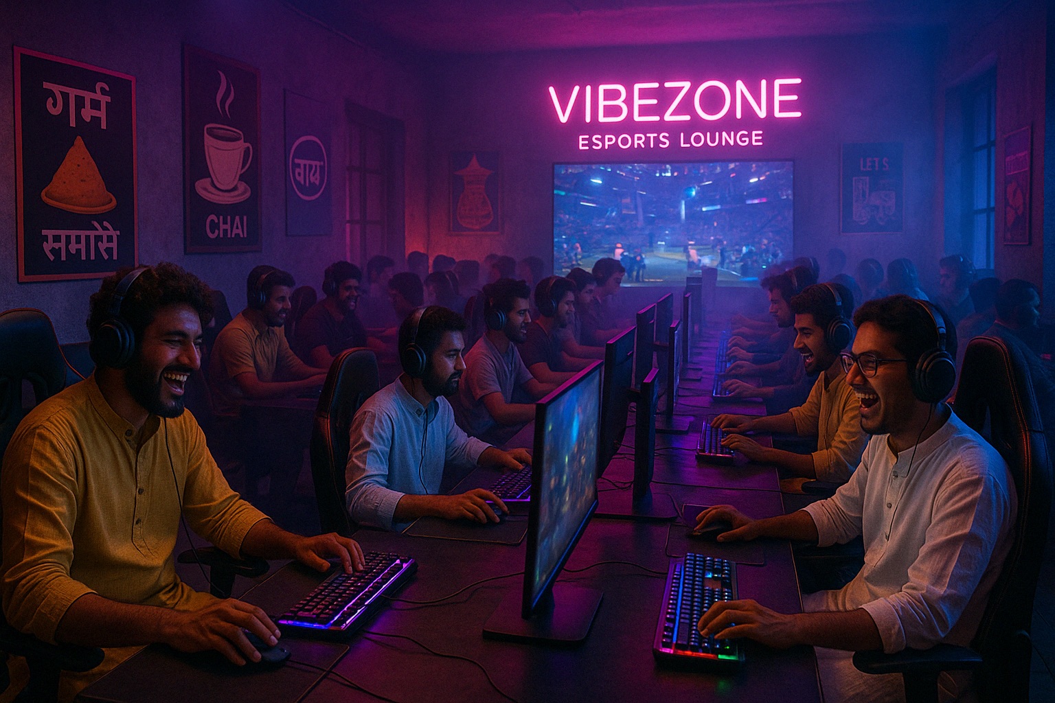 The vibrant atmosphere and community at Vibezone Esports Lounge